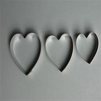 Cutter  S/Steel Hearts Cutter Set 3 Medium (Ea)