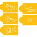 Stencil  Five Scroll Set