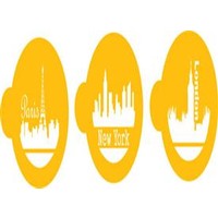 Stencil Paris London New York Skyline