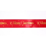 Merry Christmas Ribbon - Red 30mm Wide x 1m