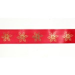 Snowflake Ribbon - Red 30mm Wide x 1m