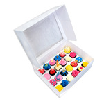 24 Hole Cupcake Box WHITE with Insert - Loyal