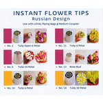 Russian Flower Tips Set of 6