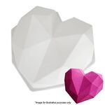 3D Geo Heart Extra Large Silicone Mould 