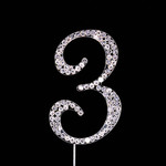 Bling Diamante 7cm Number 3