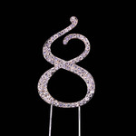 Bling Diamante 7cm Number 8