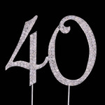 Bling Diamante 7cm Number 40