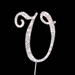 Bling Diamante 7cm Letter V