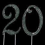 Bling Diamante 7cm Emerald 20th Anniversary