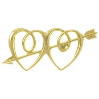 Ornament  Dbl Heart/Arrow Gold (Pk 12)