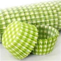 Confeta Patty Pan Lime Green Gingham #700 (500)