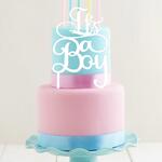 IT'S A BOY - White Cake Topper