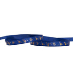 Grosgrain Christmas Fun Navy & Gold Ribbon 