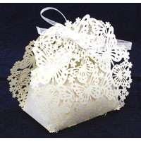 Gift Box  Butterfly and Flower White (10)