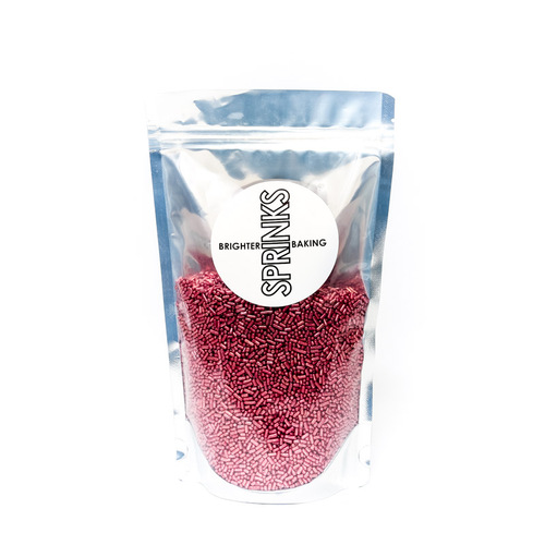 Sprinks Metallic PINK Jimmies 1mm - 500g