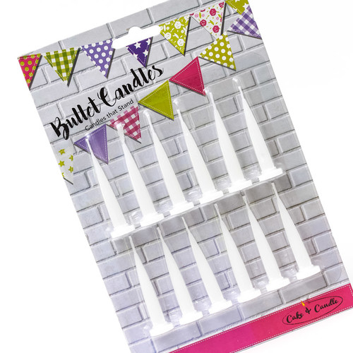 Bullet Candles WHITE (12)