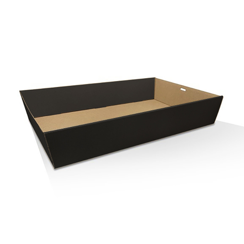 Black Corrugated Catering Tray Medium Plus With Lids 