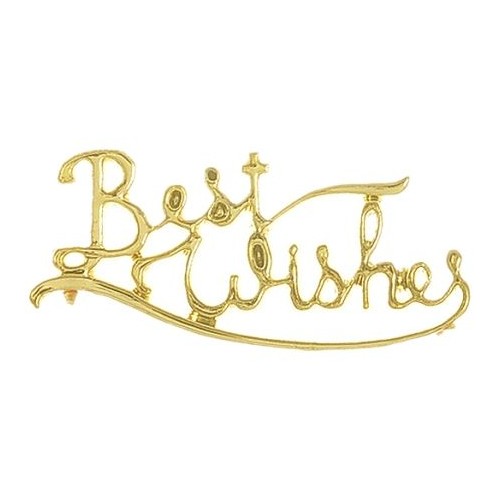 Plaque  Best Wishes Gold (Pk 24)