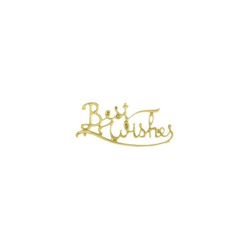 Plaque Best Wishes Gold (ea)