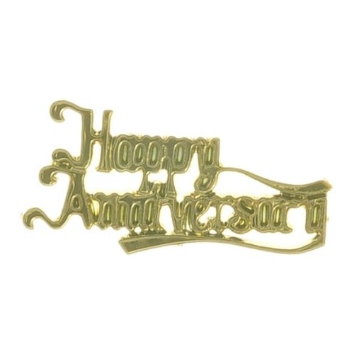 Plaque  Happy Anniversary Gold (ea)