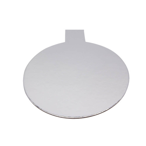 Tab Slice Board 100mm Round SILVER (50)