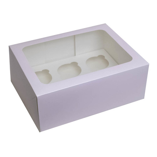 6 Hole Cupcake Box PASTEL PINK No Insert (ea)