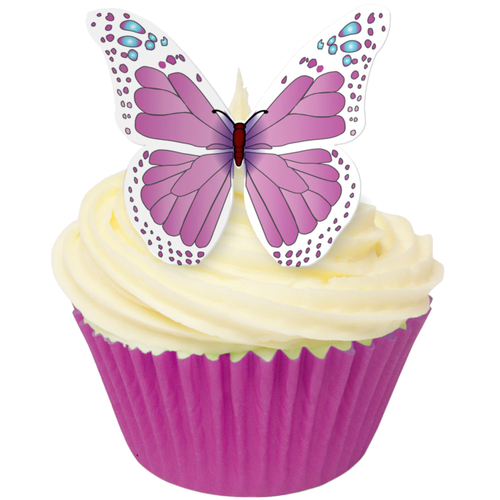 Edible Pink & Blue Butterflies (12)