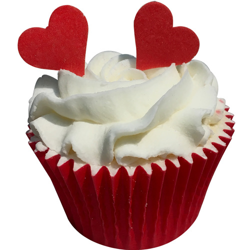 Edible Plain Red Mini Hearts (36)  BEST BEFORE JAN 23