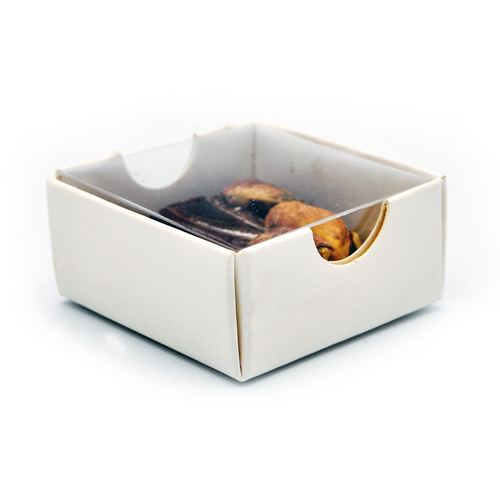 1 Chocolate Box with Clear Lid 4x4x2cm