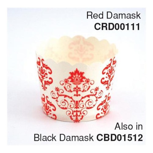 Cupcake Case Red Damask Carton 600pc