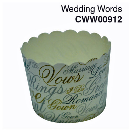 Cupcake Case  Wedding Words  Carton 600pc