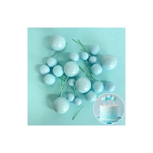 DECO FOAM BALL TOPPER | 20 PC SET -BABY BLUE