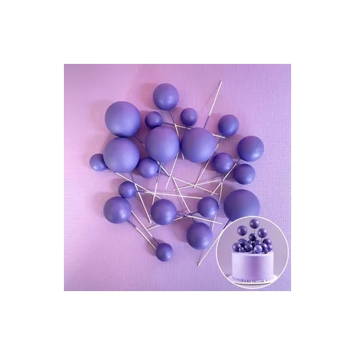 DECO FOAM BALL TOPPER | 20 PC SET - DARK PURPLE