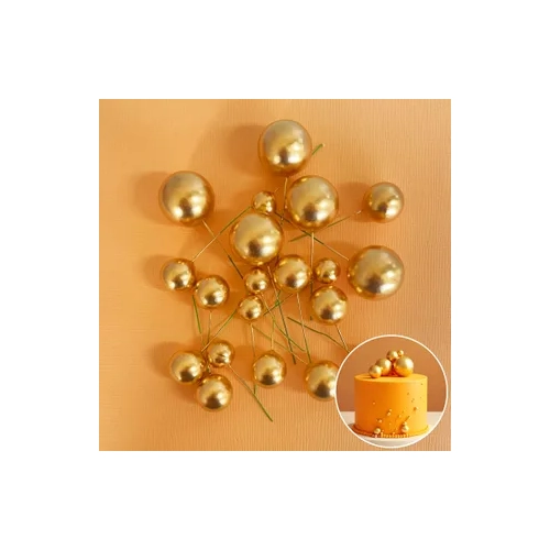 DECO FOAM BALL TOPPER | 20 PC SET -GOLD
