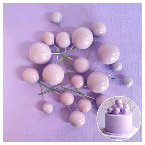 DECO FOAM BALL TOPPER | 20 PC SET -LILAC