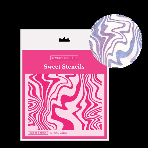 Illusion Marble Stencil