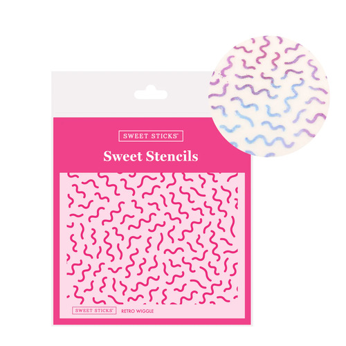 Retro Wiggle Stencil