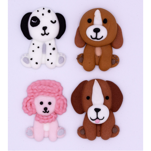 Dogs 4 Designs Assorted 40mm (96)