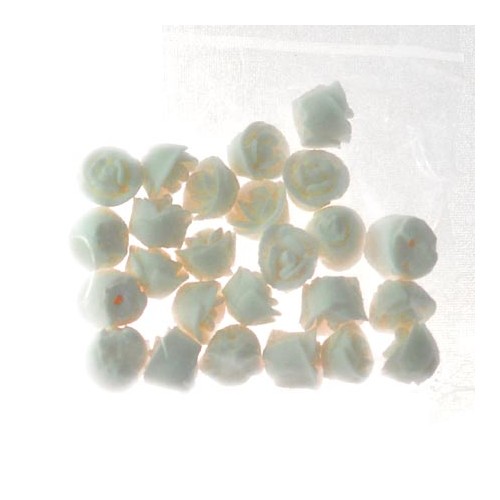 Rose  Whirl Baby White 1.3cm Hangsell 25pc