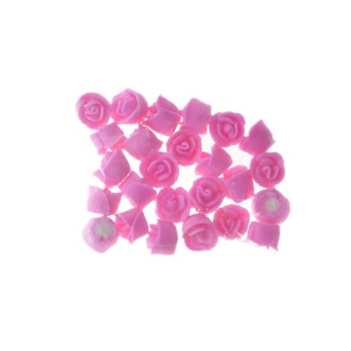 Rose  Whirl Baby Pink 1.3cm Hangsell 25pc