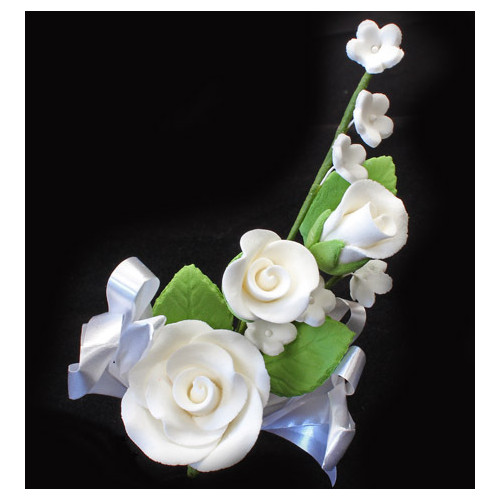 Rose Spray White Med 100mm (1)