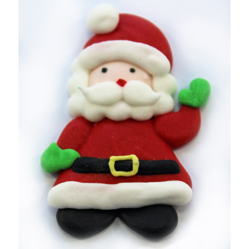 Santa Waving Sugar Decoration 25mm (Box 180)