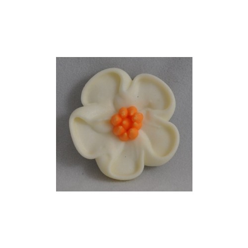Flower Large White 5 Petal 33mm (200)