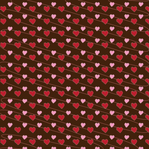 Choc Transfer Sheet  Heart Strings