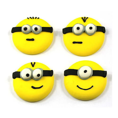 Yellow Faces Round 40mm (Box 96)