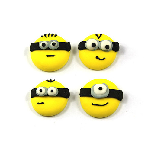 Yellow Faces Round 25mm (Box 180)