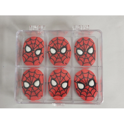 Spiderman Head 40 mm in Clear Reusable Hangsell Pack  (12) 