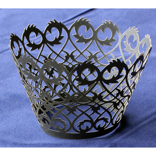 Cupcake Wrapper Black Fence (12)