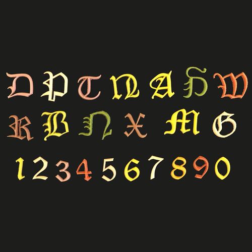 FMM Cutter Old English Alphabet & Numbers Uppercase