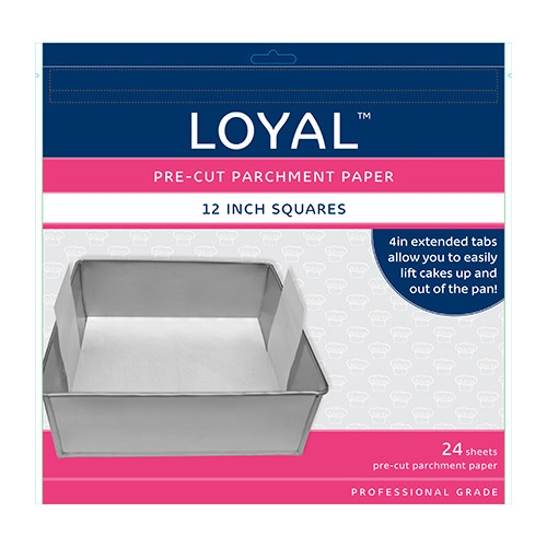 Pre Cut Parchment Paper 12in Square (PK24)